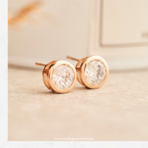 Front home page Golden stud earings